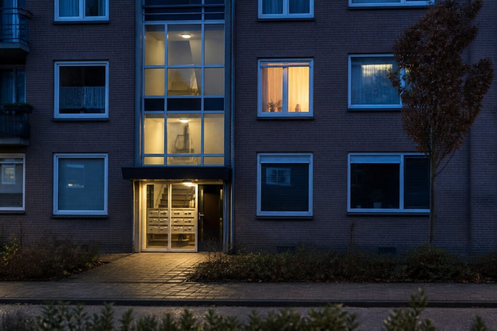 Appartementencomplex bij onderzoek naar woonfraude
