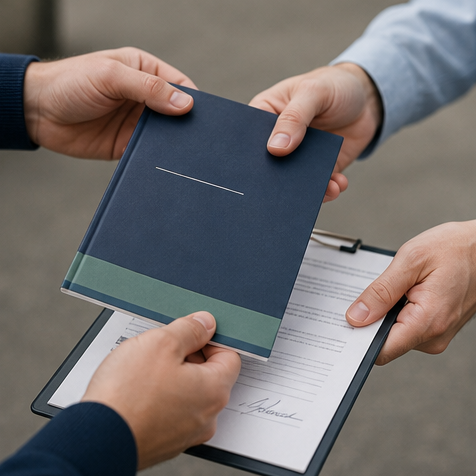 Algemene voorwaarden worden samen met de overeenkomst overhandigd