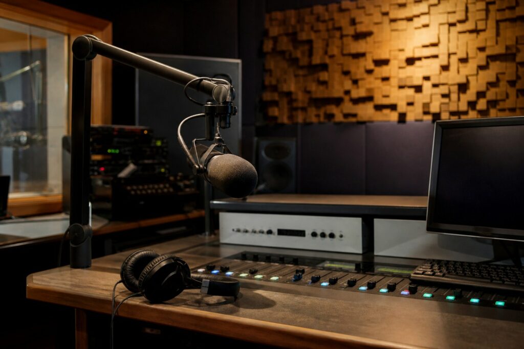 Lokale radiostudio bij het nieuws over Ricardo Bos en MeerRadio