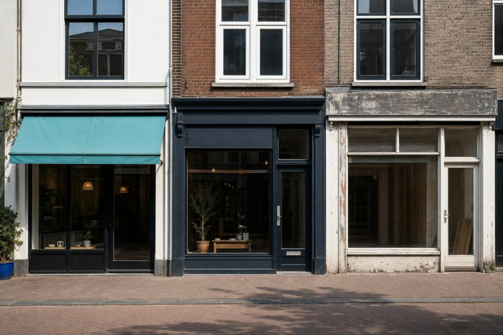 Vergelijkbare winkelpanden bij herziening van de huurprijs